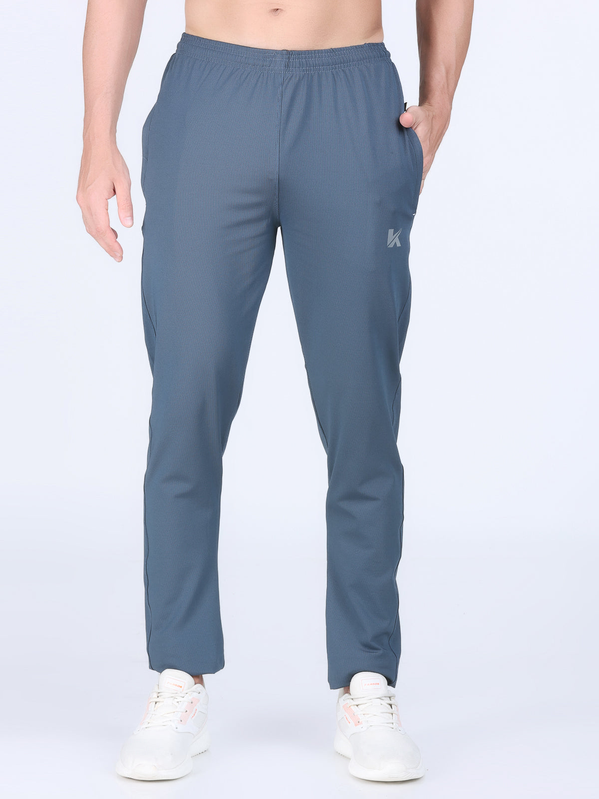 Combo of 2 Men's 4 Way Stretch Lining Silver and DarkGrey Track Pant